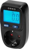 Inne urządzenia pomiarowe - Orno Watomierz, kalkulator energii z podświetlanym wyświetlaczem LCD, wersja Schuko, czarny - miniaturka - grafika 1