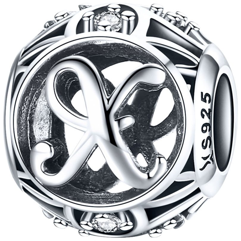 CHARMS LITERKA X srebro pr 925 koralik zawieszka