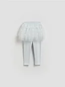 Spodnie i spodenki dla dziewczynek - Reserved - Legginsy ze spódnicą - jasnoniebieski - miniaturka - grafika 1