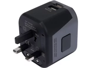UNIWERSALNY ADAPTER PODRÓŻNY DO PONAD 150 KRAJÓW Z ŁADOWARKĄ 2 X USB 5V/2,4A - Kostki, złączki, wtyczki - miniaturka - grafika 4