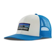 Czapki męskie - Czapka z daszkiem Patagonia P-6 Logo Trucker white w/wessel blue - ONE SIZE - miniaturka - grafika 1