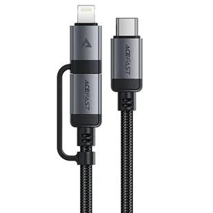 Kabel przewód USB-C - USB-C / Lightning 60W 480Mb/s 3A 1.2m - czarny ACEFAST - Kable USB - miniaturka - grafika 1