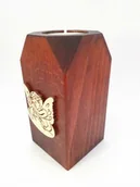 Naczynia liturgiczne i akcesoria - Anioł Stróż świecznik drewniany - miniaturka - grafika 1