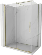 Kabiny prysznicowe - Mexen Velar kabina prysznicowa rozsuwana 160x75 cm, transparent, złota - 871-160-075-01-50 - miniaturka - grafika 1