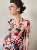 Sukienki - Kolorowa sukienka GAJA - miniaturka - grafika 1