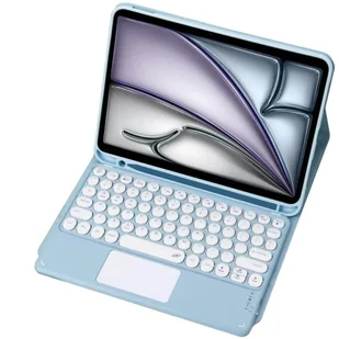 Etui z klawiaturą Bluetooth touchpad do iPad Air 11 Gen6 (Niebieskie) - Etui do tabletów - miniaturka - grafika 1