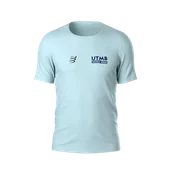 Koszulki sportowe męskie - COMPRESSPORT Koszulka biegowa z krótkim rękawem TRAINING SS T-SHIRT UTMB 2025 ice flow blue - miniaturka - grafika 1