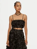 Koszulki i topy damskie - ROTATE Top Emili 112949100 Czarny Slim Fit - miniaturka - grafika 1