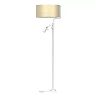 Lampy stojące - Milagro Lampa podłogowa MARSHALL WHITE / RATTAN 1xE27 + 1x mini GU10 MLP7492 - miniaturka - grafika 1