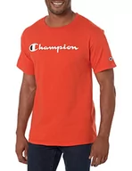 Koszulki męskie - Champion Męski T-shirt z bawełny o średniej grubości okrągły dekolt, (Reg Duży), Spicy Orange-y07718, S - miniaturka - grafika 1