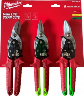 Scissors for tinplate set of 3 pcs. Milwaukee - Nożyce i noże - miniaturka - grafika 1