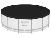 Akcesoria do basenów - Bestway Plandeka PVC, czarna, do okrągłych basenów (Ø 401 cm) - miniaturka - grafika 1