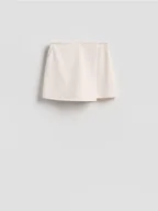 Spodenki damskie - Reserved - Spódnico-szorty z wiskozą - złamana biel - miniaturka - grafika 1