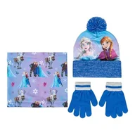 Czapki damskie - Snood Frozen 3-częściowy zestaw (czapka, ocieplacz na szyję i rękawice) 2/8 lat. - miniaturka - grafika 1
