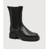 Botki damskie - Calvin Klein Skórzane sztyblety CHELSEA - miniaturka - grafika 1