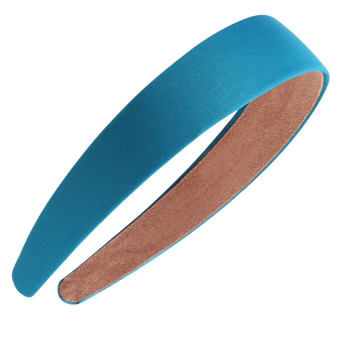 Opaska do włosów Turkusowa na Głowę Gładka Satynowa Szeroka Lekka i Trwała