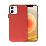 Etui i futerały do telefonów - Crong Essential Cover Magnetic - Etui ze skóry iPhone 12 / iPhone 12 Pro MagSafe (czerwony) - miniaturka - grafika 1