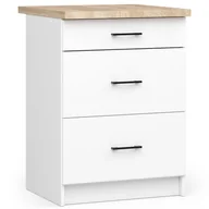 Szafki kuchenne - Akord Fabryka mebli SZAFKA KUCHENNA OLIWIA S 60cm 3S BIAŁA KS0POLIBIA3S007 - miniaturka - grafika 1