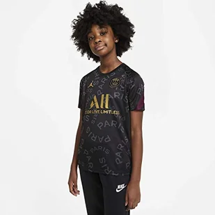 Nike Unisex dzieci Psg Y Nk Dry Top Ss Pm Cl T-shirt Czarny/bordowy/(prawdziwe złoto) (bez sponsora-3) XL - Koszulki i topy damskie - miniaturka - grafika 1