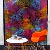 Narzuty - vidaXL Bawełniana narzuta - Peaceful Buddha - miniaturka - grafika 1