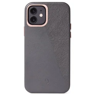 Decoded Back Cover Split Etui Skórzane do iPhone 12 Mini Anthracite IEODEDI12MGY - Etui i futerały do telefonów - miniaturka - grafika 1