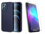 Etui i futerały do telefonów - ESR Braders Etui Cloud Midnight Blue + Szkło Płaskie do iPhone 12 Pro Max - miniaturka - grafika 1