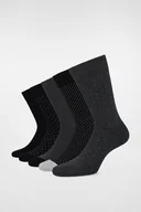 Skarpetki męskie - Zestaw 5 Par Wysokich Skarpet Gładkich i We Wzory PM8 - miniaturka - grafika 1