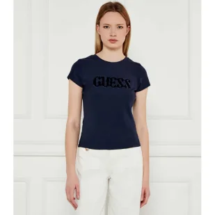 GUESS T-shirt PONY HAIR Regular Fit - Koszulki i topy damskie - miniaturka - grafika 1