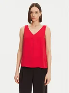 Koszulki i topy damskie - Pieces Top Franan 17146424 Czerwony Regular Fit - miniaturka - grafika 1