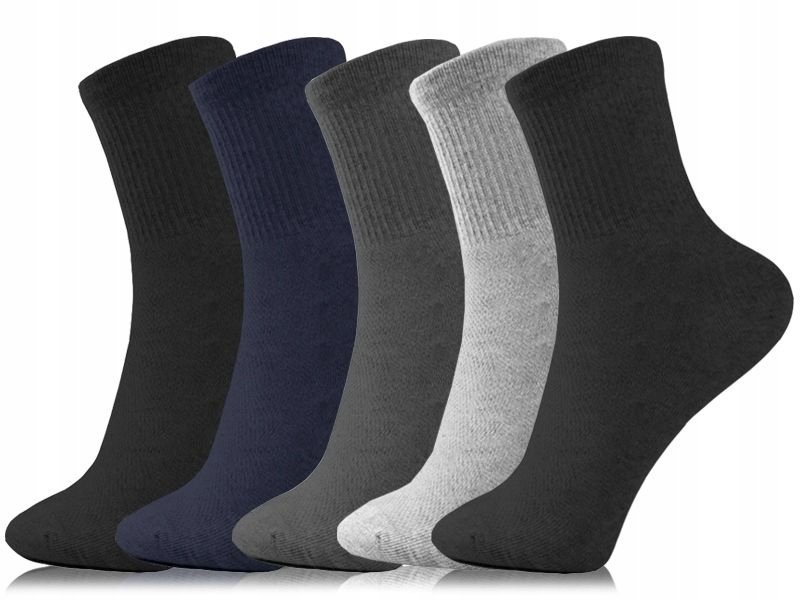 Skarpetki Bawełniane Skarpety Grube Ciepłe Męskie Frotte 5 PAR MORAJ 43-45
