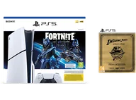 Konsole Playstation - Sony PLAYSTATION 5 Slim 1TB D Chassis Fortnite Cobalt Zestaw Startowy + Indiana Jones i Wielki Krąg Edycja Premium - miniaturka - grafika 1