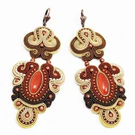 Kolczyki - Sutaszowe długie kolczyki AUTUMN - miniaturka - grafika 1