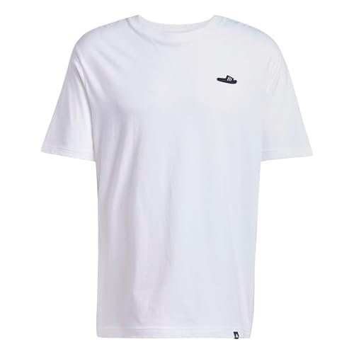 adidas Mężczyźni LOUNGE SLIDE GRAPHIC T-SHIRT, white, XL