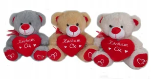 MASKOTKA MIŚ Z SERCEM KOCHAM CIĘ 20 CM WALENTYNKI - Maskotki i pluszaki - miniaturka - grafika 1