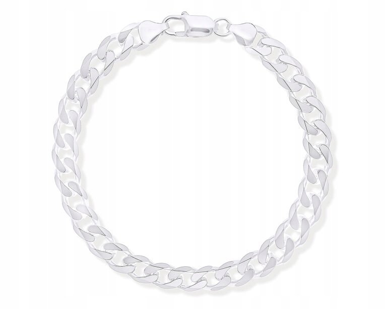 Bransoletka Srebrna Męska Gruba Szeroka Pancerka Pełna dł.22 cm 925