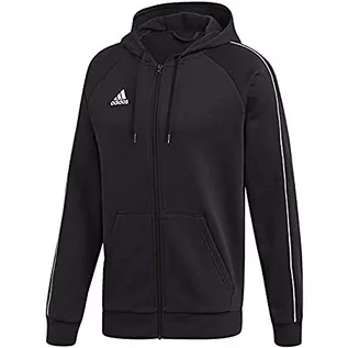 Bluzy męskie - Adidas Bluza Męska Rozpinana Bawełniana Czarna L - grafika 1