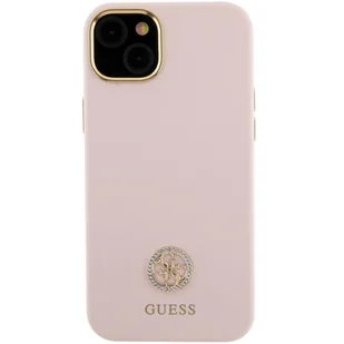 Guess GUHCP15M4DGPP iPhone 15 Plus / 14 Plus 6.7" jasnoróżowy/pink hardcase Silicone Logo Strass 4G - Etui i futerały do telefonów - miniaturka - grafika 2