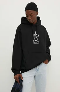 Vans bluza bawełniana męska kolor czarny z kapturem z nadrukiem VN000JE7BLK1 - Bluzy męskie - miniaturka - grafika 1