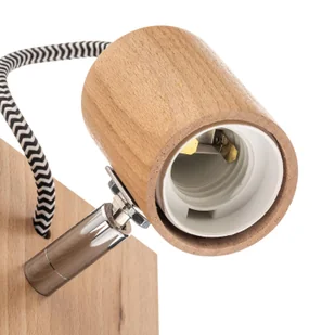 Lampa ścienna Loki, 1 oprawa, drewno jasne/białe - Lampy ścienne - miniaturka - grafika 5