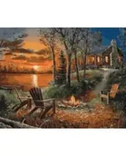 Malowanie po numerach - Malowanie po numerach - Ognisko 40x50cm - Twoje Hobby - miniaturka - grafika 1