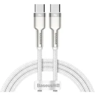 Ładowarki do telefonów - Baseus przewód ładujący/do transmisji danych Cafule Series USB C M na USB C M z metalowymi zakończeniami 100W 1 m CATJK C02 biały # z wartością produktów powyżej 89zł! - miniaturka - grafika 1