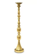 Świeczniki - Podłużny Złoty Świecznik z Metalu Elegancki H:74cm - miniaturka - grafika 1