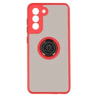Etui i futerały do telefonów - Etui na tył Samsung Galaxy S21 FE Semi-Rigid Silicone Soft-Touch Finish czerwone - miniaturka - grafika 1