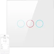 Sterowniki i przekaźniki - Dotykowy Włącznik Światła WiFi Avatto TS02-EU-W3 Potrójny TUYA (biały) - miniaturka - grafika 1