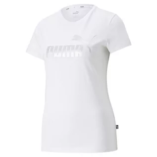 Koszulki sportowe damskie - Koszulka damska sportowa Puma ESS+ Metallic Logo - grafika 1