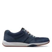 Półbuty męskie - Clarks Langton Race [Navy Nubuck] - Rozmiar 42.5 - miniaturka - grafika 1