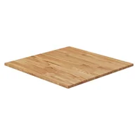 Blaty meblowe i parapety okienne - Kwadratowy blat do stolika, jasnobrązowy, 80x80x1,5 cm, dębowy - miniaturka - grafika 1