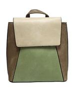 Torebki damskie - N.V. Bags Damski plecak Beth zielony/beżowy, zielony/beżowy, jeden rozmiar UK, Zielony/Beżowy, Rozmiar Uniwersalny - miniaturka - grafika 1
