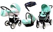 Wózki dziecięce - BabyLux WhiteLux 4w1 + baza Isofix 5903890854379 - miniaturka - grafika 1