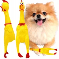 Zabawki dla psów - Gumowa Zabawka Kurczak Dla Psa Piszcząca 16 Cm. - miniaturka - grafika 1